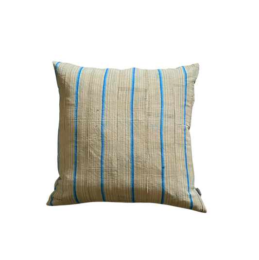 Brown and Blue Stripe Detail Pillow