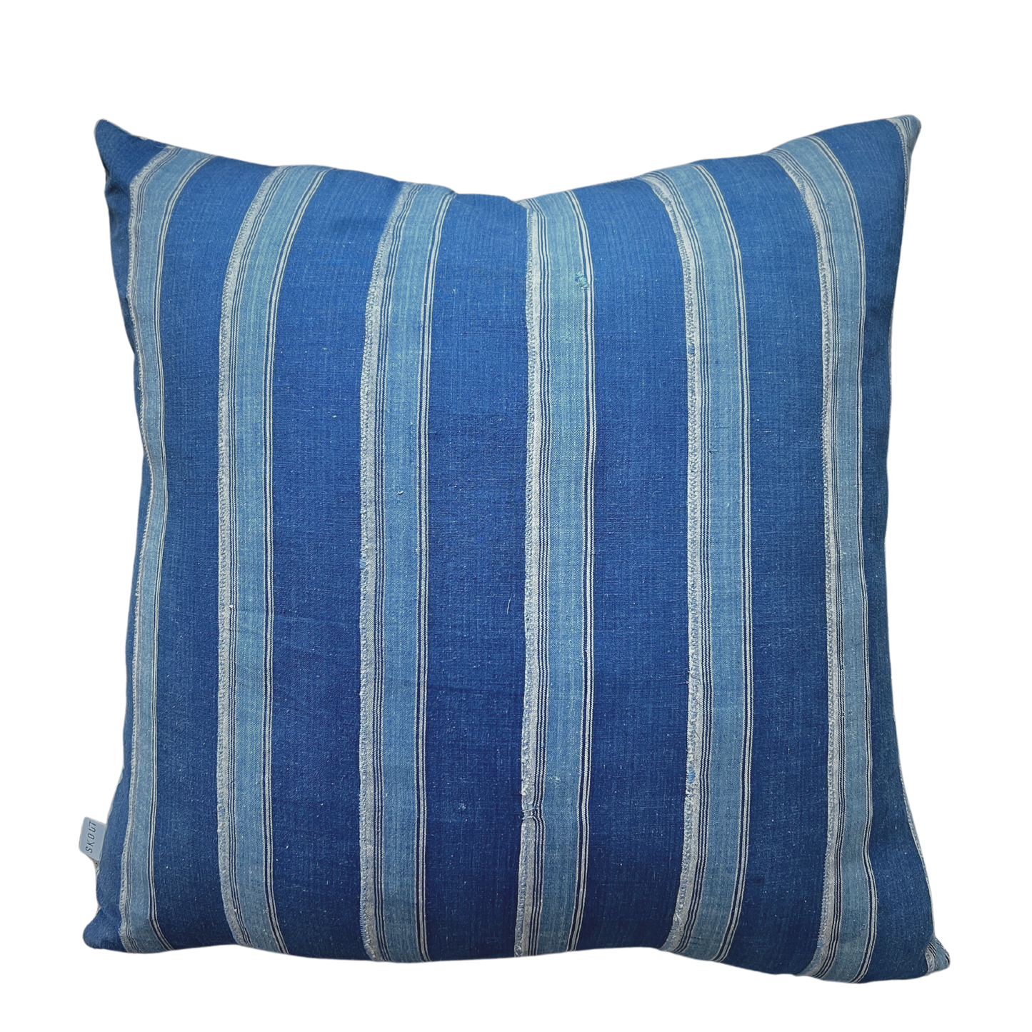 Indigo Vertical Stripe Pillow