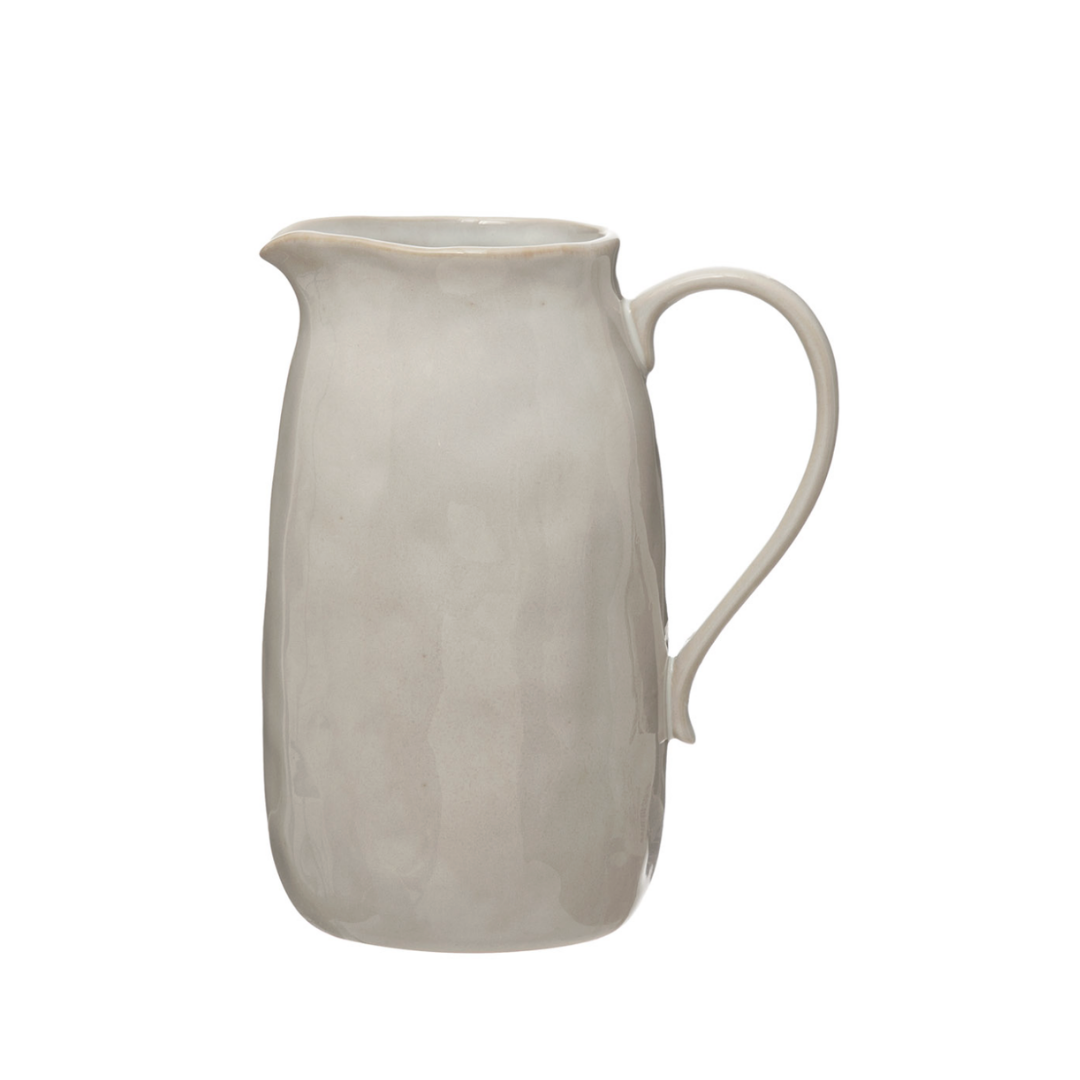 Stoneware Pitcher, Reactive Glaze