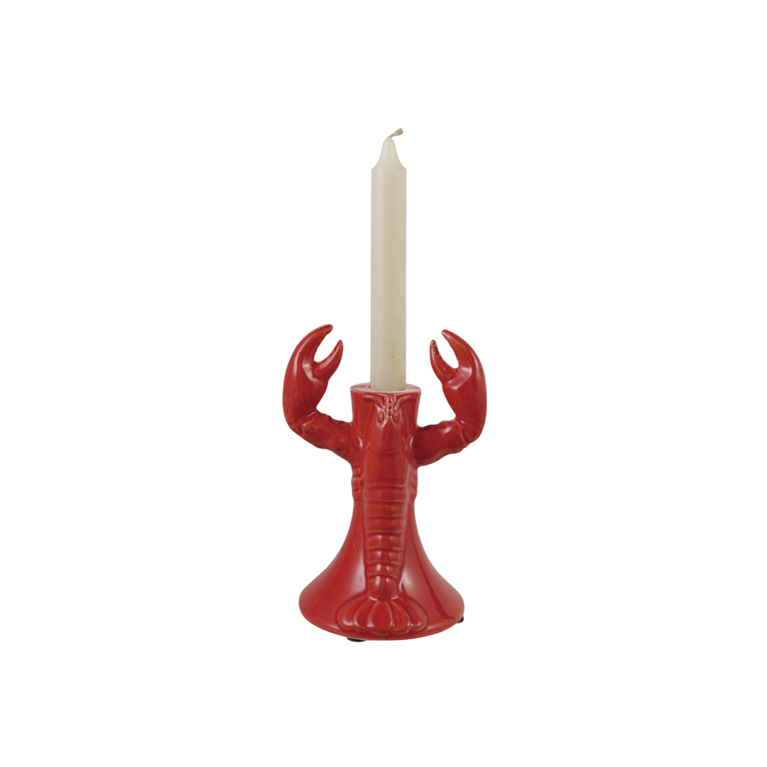 Stoneware Lobster Shaped Taper Holder