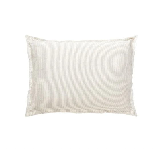 Beige + White Striped Lumbar