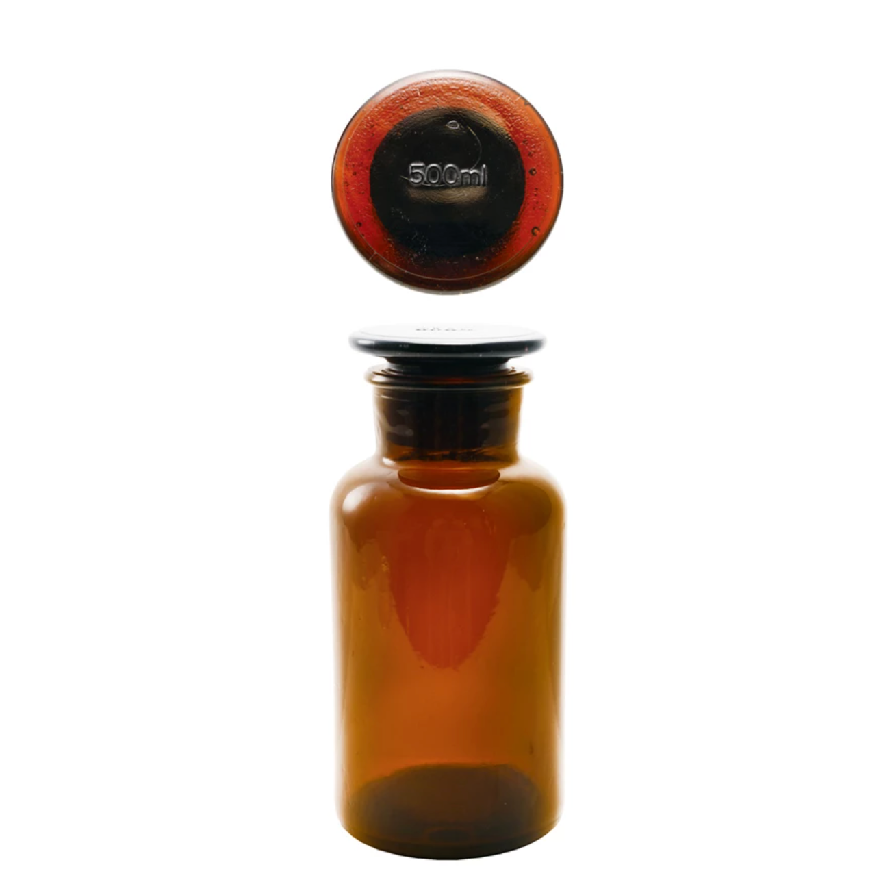 Brown Glass Lidded Jar