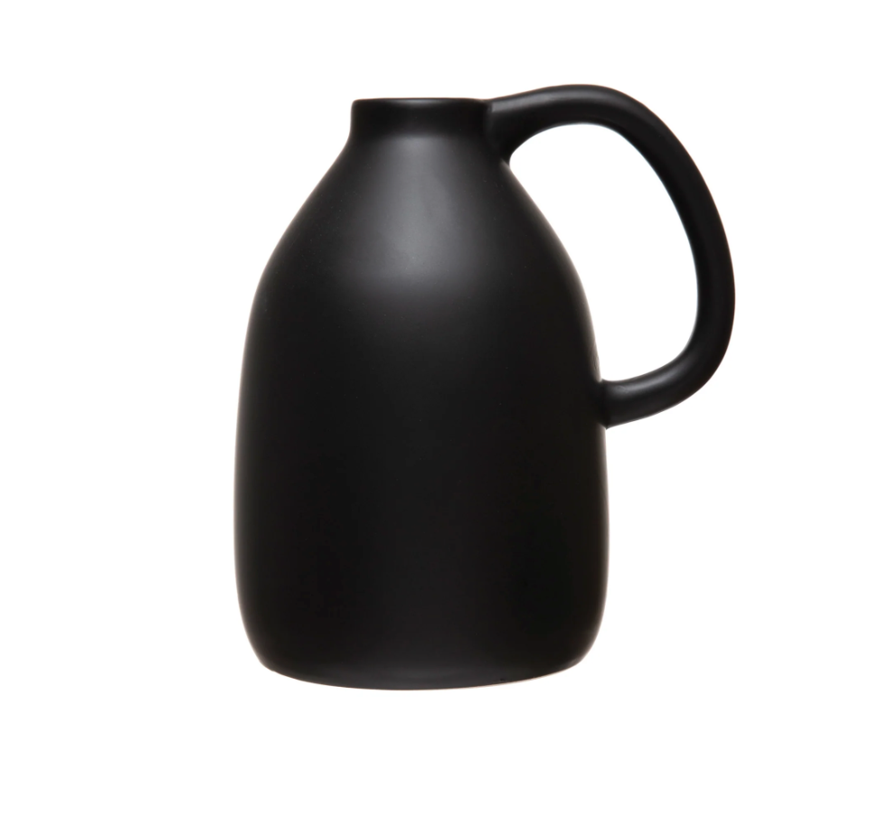 Matte Black Ceramic Jug