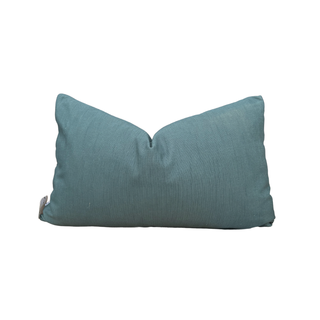 Green Ribbed Lumbar Pillow