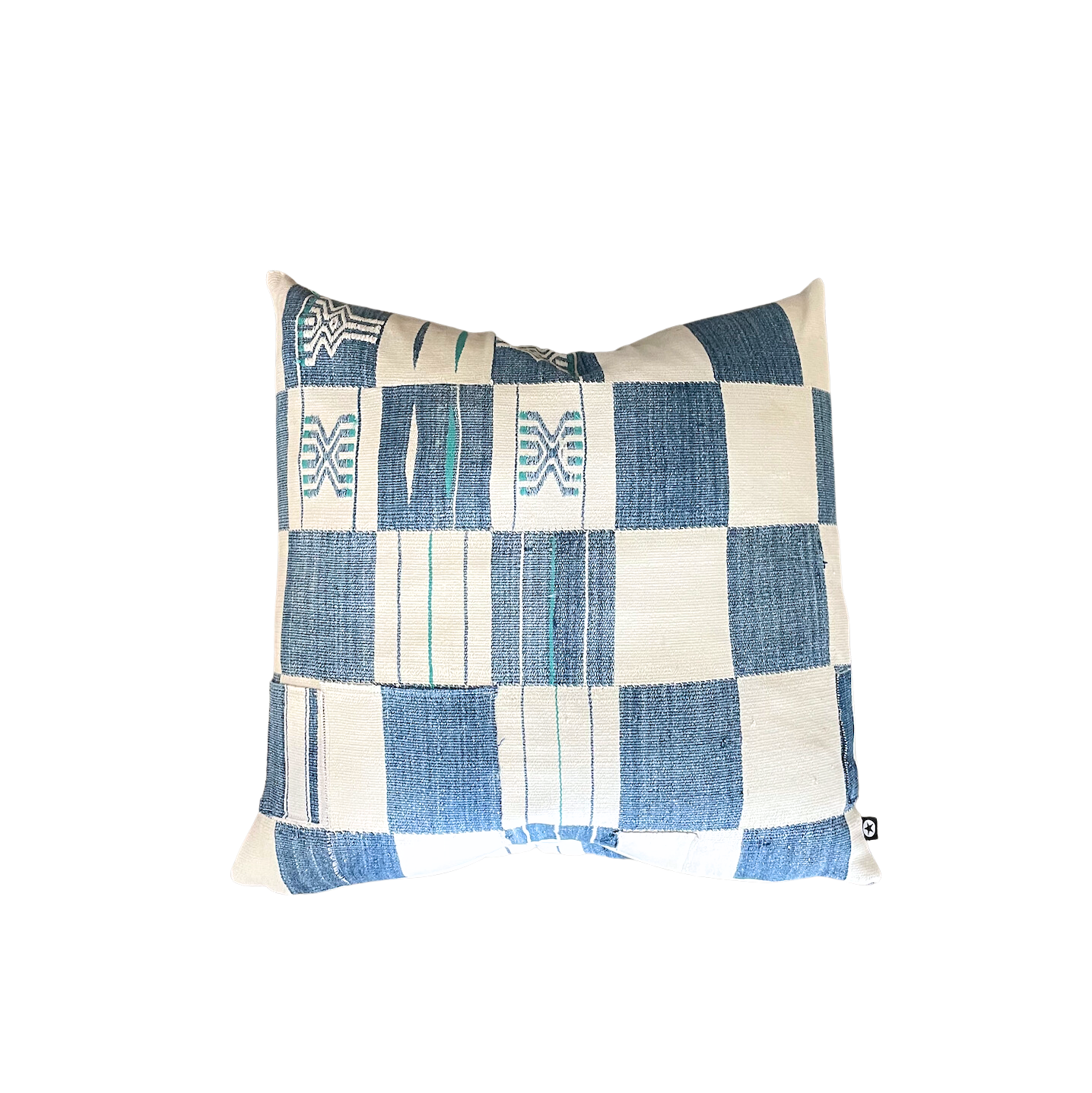 Blue Checkered Pillow