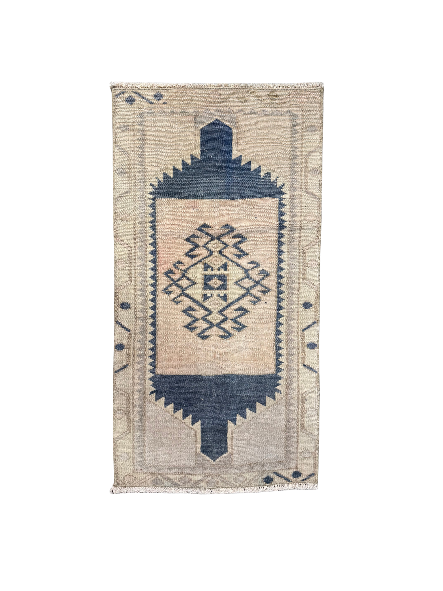 Vintage Small Navy Rug