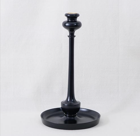 Ebony Candlestick with Tray