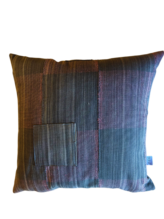 Vintage Black and Pink Pillow