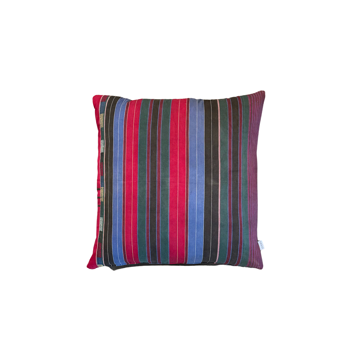 Red Mixed Stripe Pillow