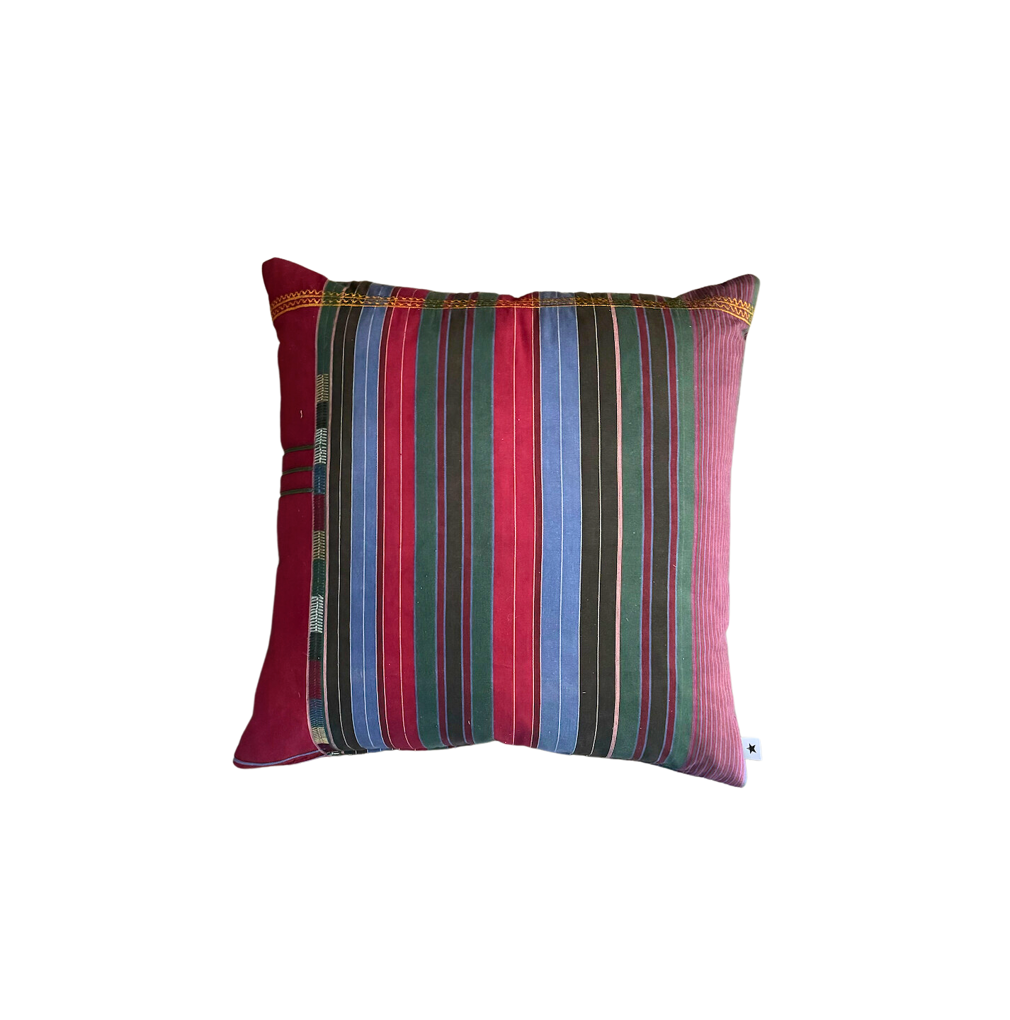 Red Mixed Stripe Pillow