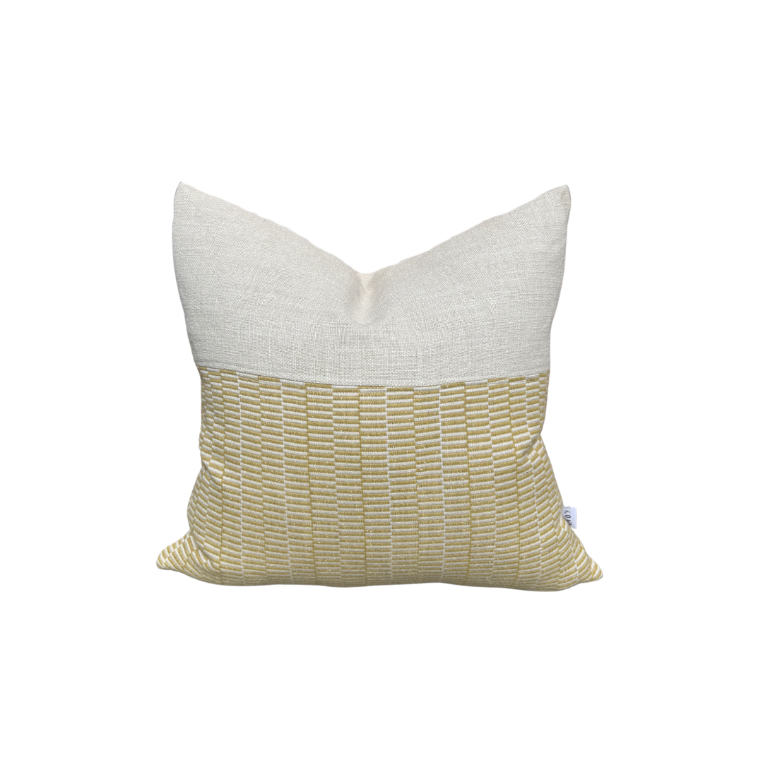 Vintage Yellow Patterned Pillow