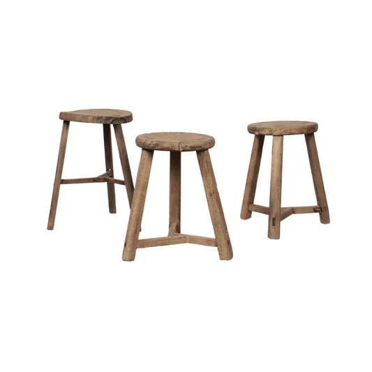 Round Elm Stool