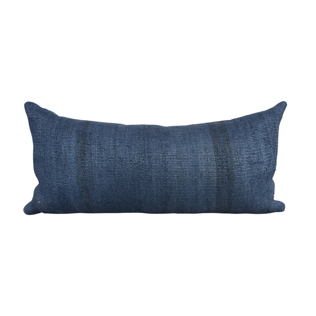 Vintage Navy Lumbar Pillow