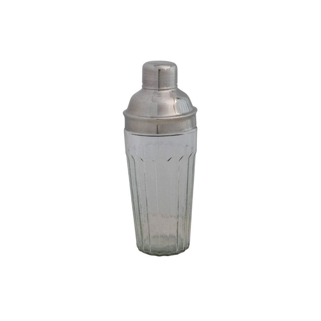 Glass Cocktail Shaker w/ Stainless Steel Top