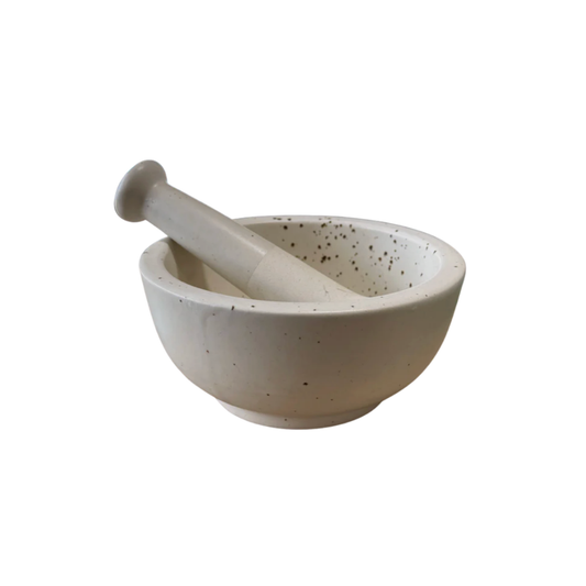 Ivory Marble Mortar and Pestle