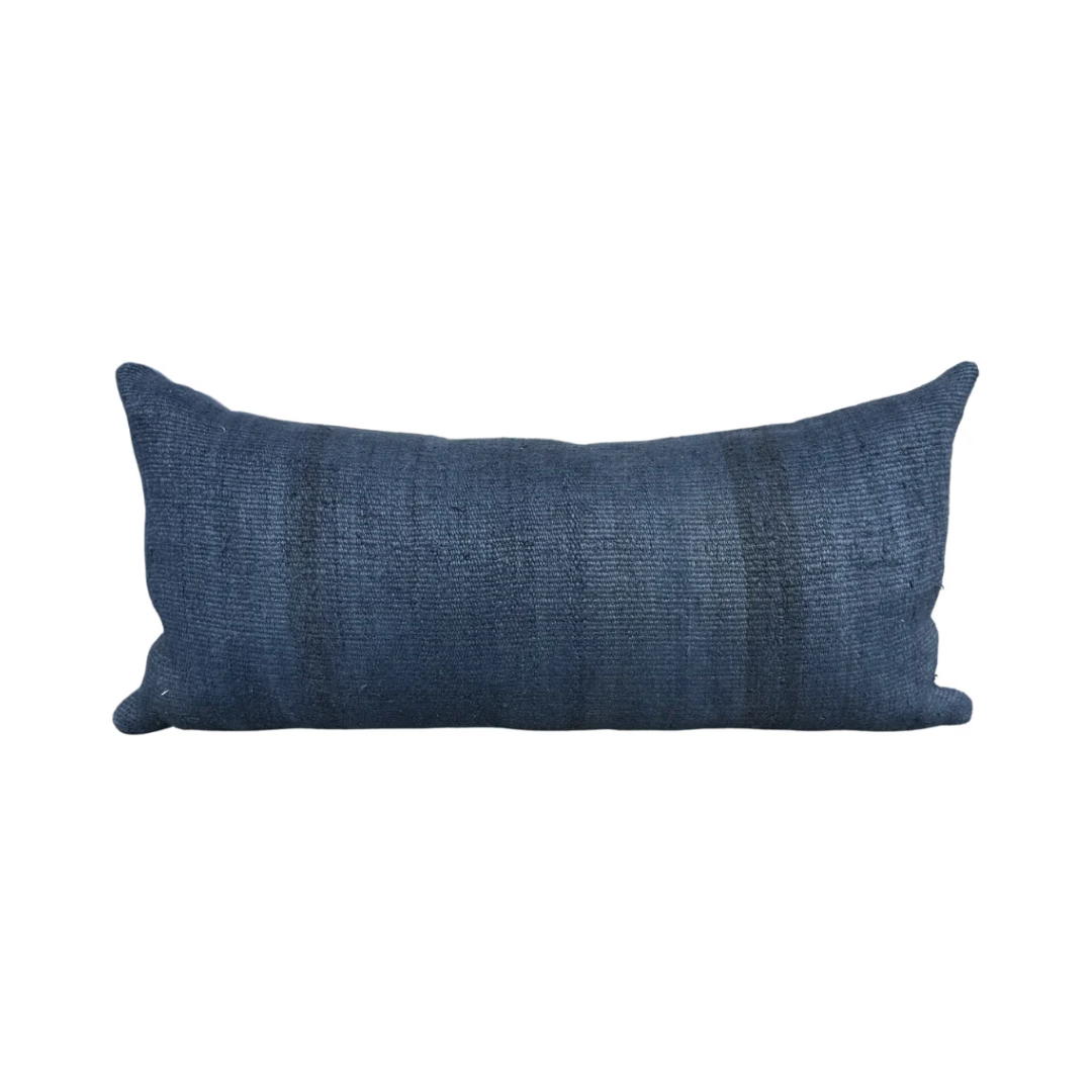 Vintage Navy Lumbar Pillow