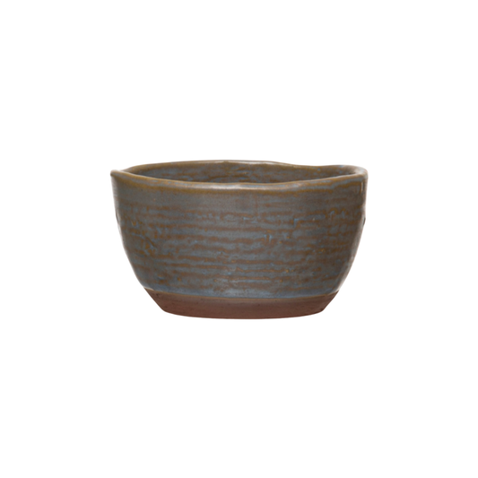 Stoneware Bowls with Reactive Glaze Set of Two