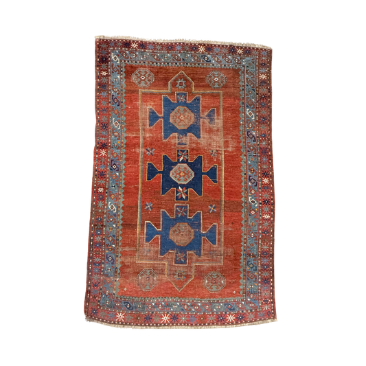 Vintage Red and Blue Rug