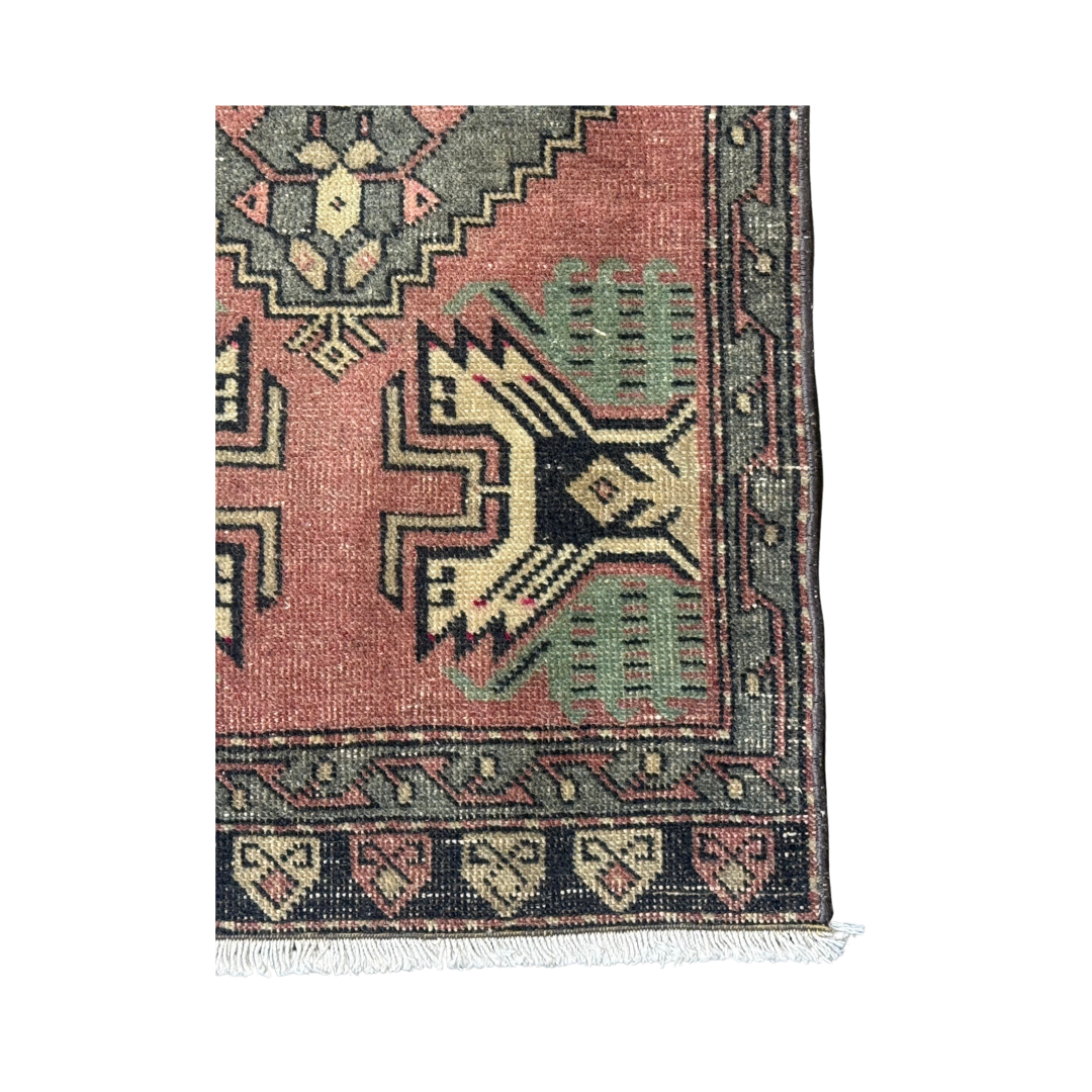 Vintage Light Red Mini Rug