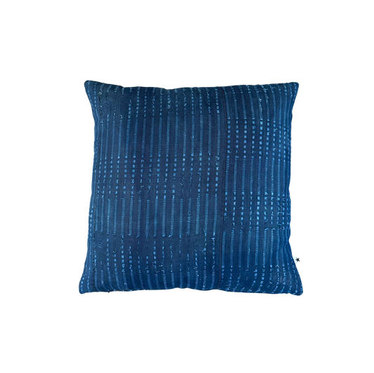 Blue Ikat Pillow 19"