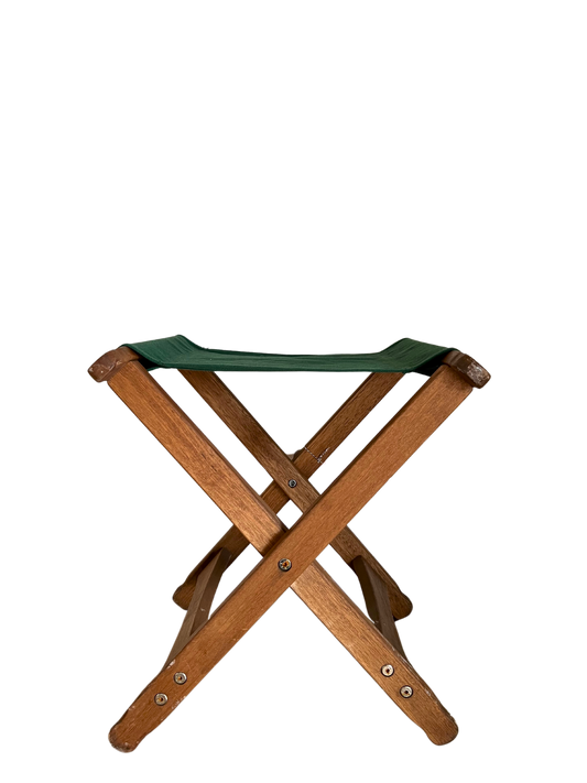 Vintage Green Camping Stool