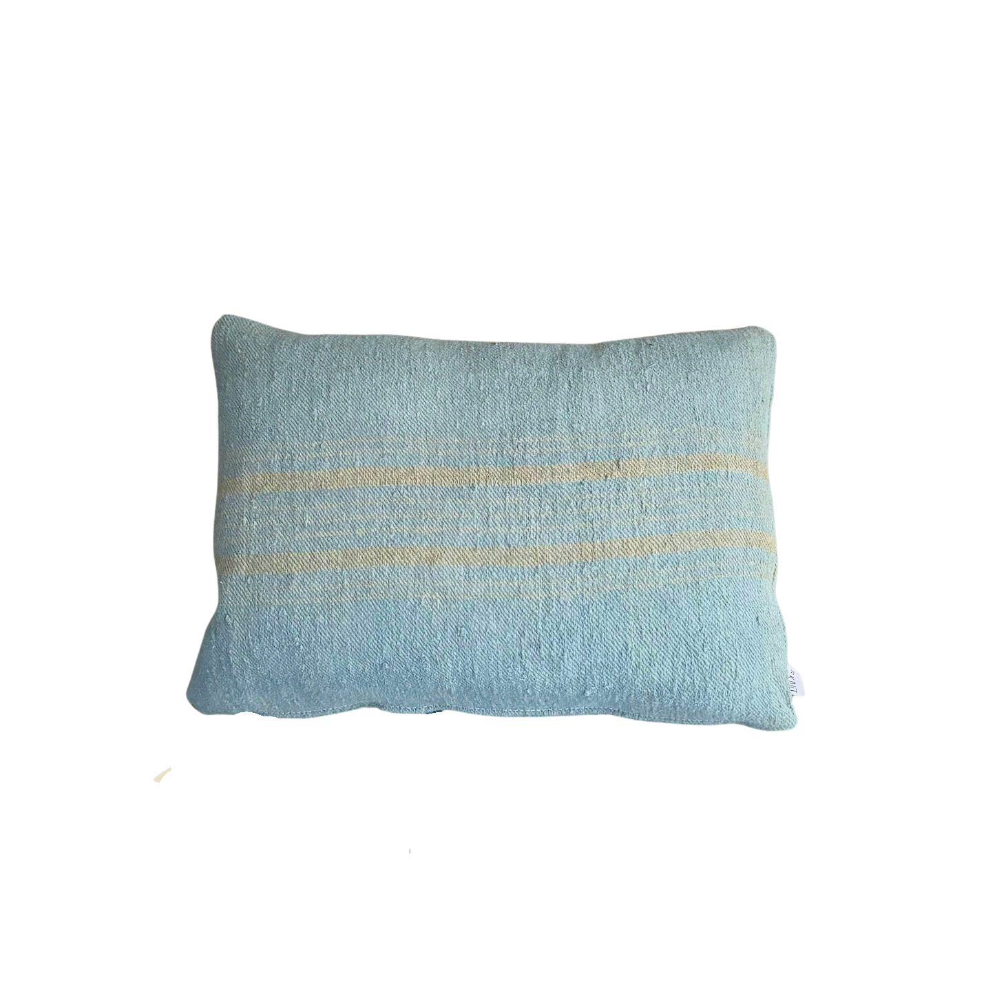 Sky Blue Grain Sack Pillow