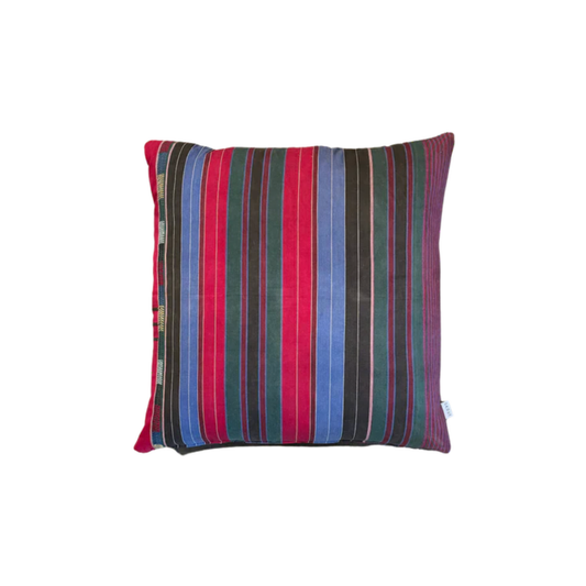Red Mixed Stripe Pillow