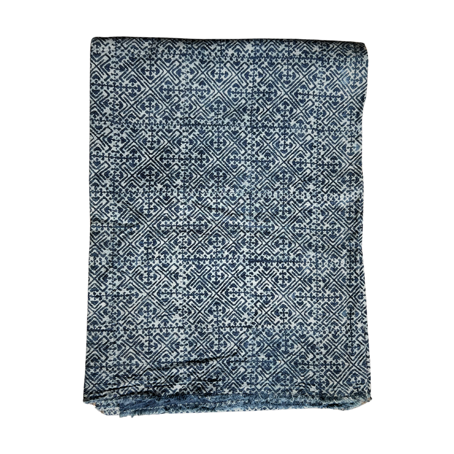 Vintage Faded Navy Batik Throw