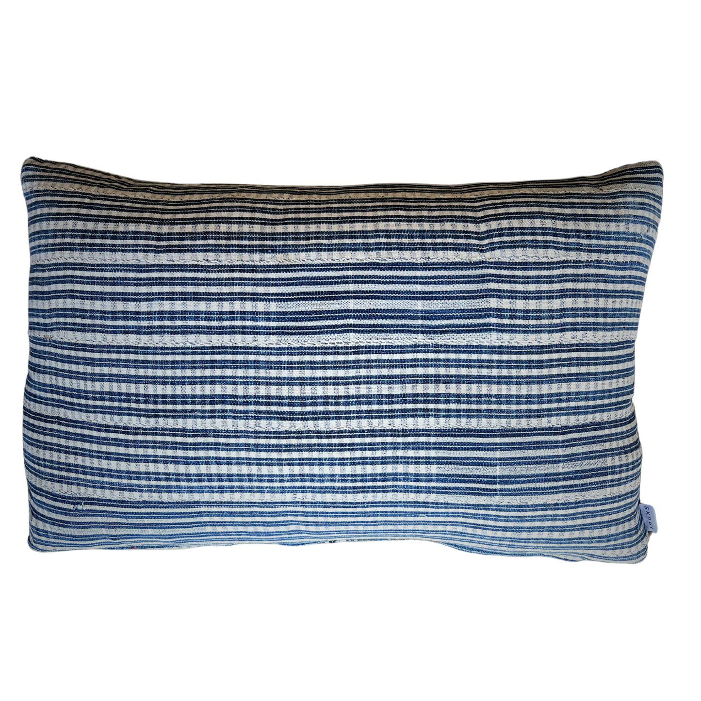 White + Navy Horizontal Stripe Lumbar