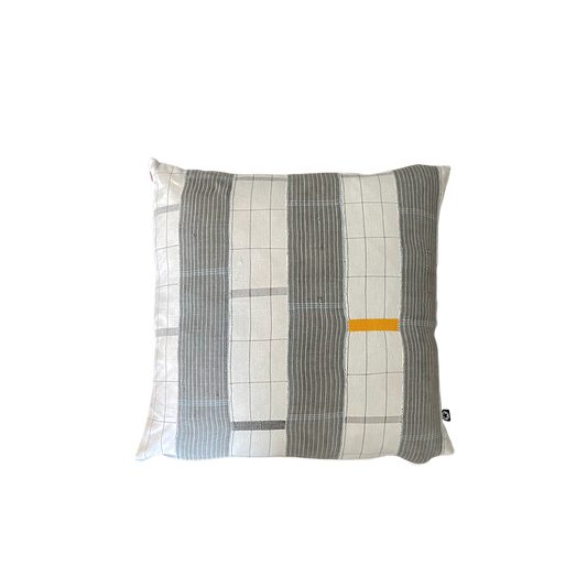 Vintage Patchwork Pillow - Yellow
