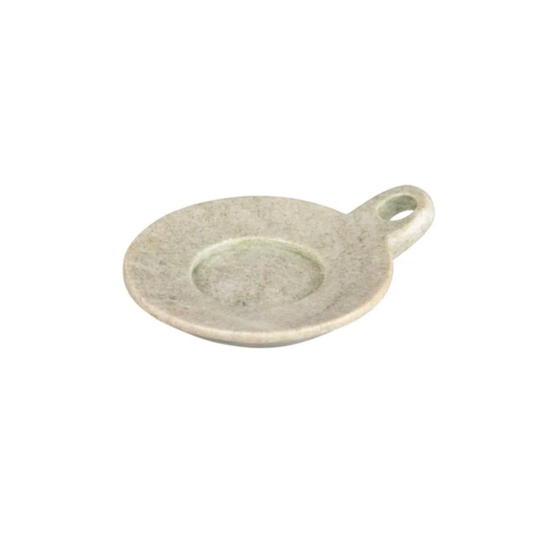 Round Marble Plate with Handle