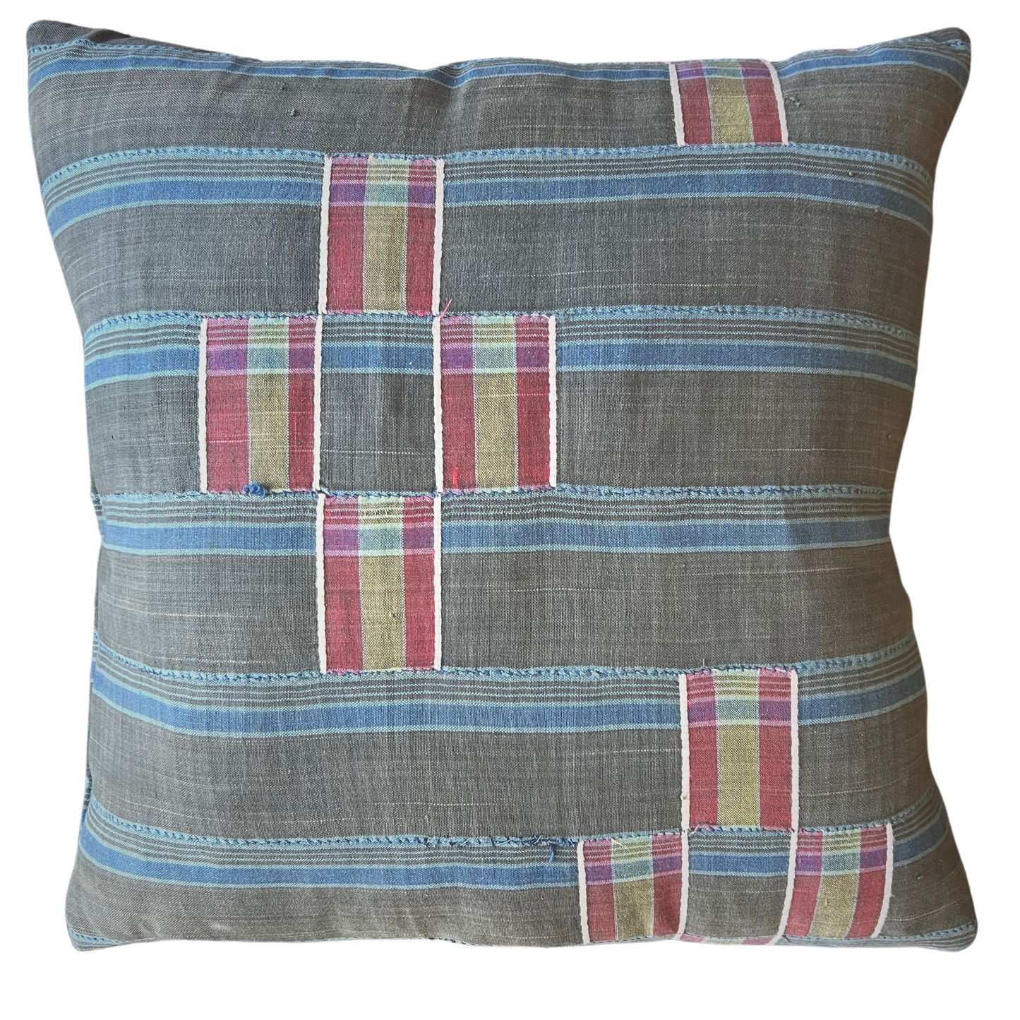 Vintage Grey Patch Pillow