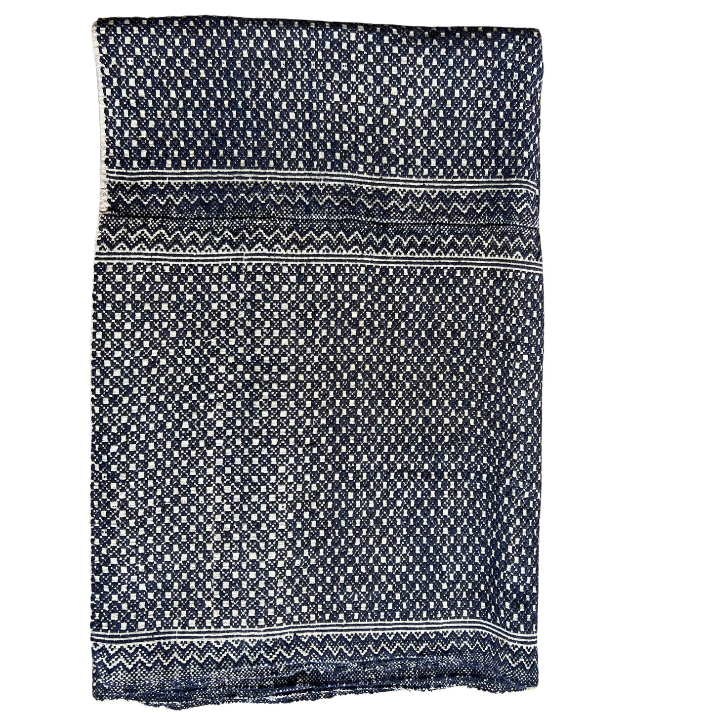 Vintage Navy + Gray Pattern Throw