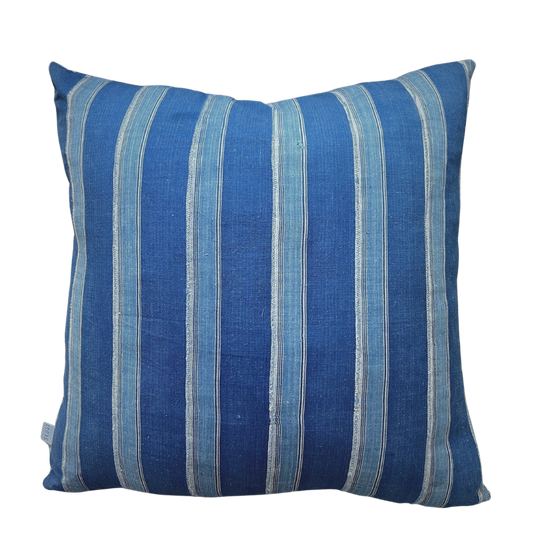 Indigo Vertical Stripe Pillow