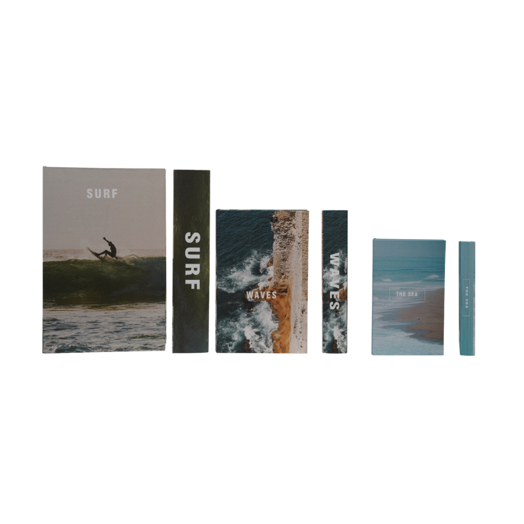 Surf Canvas Book Storage Boxes