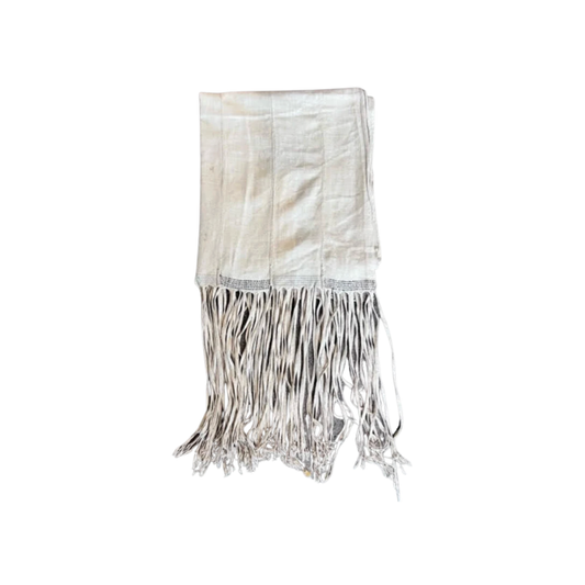Vintage Beige Fabric with Tassels