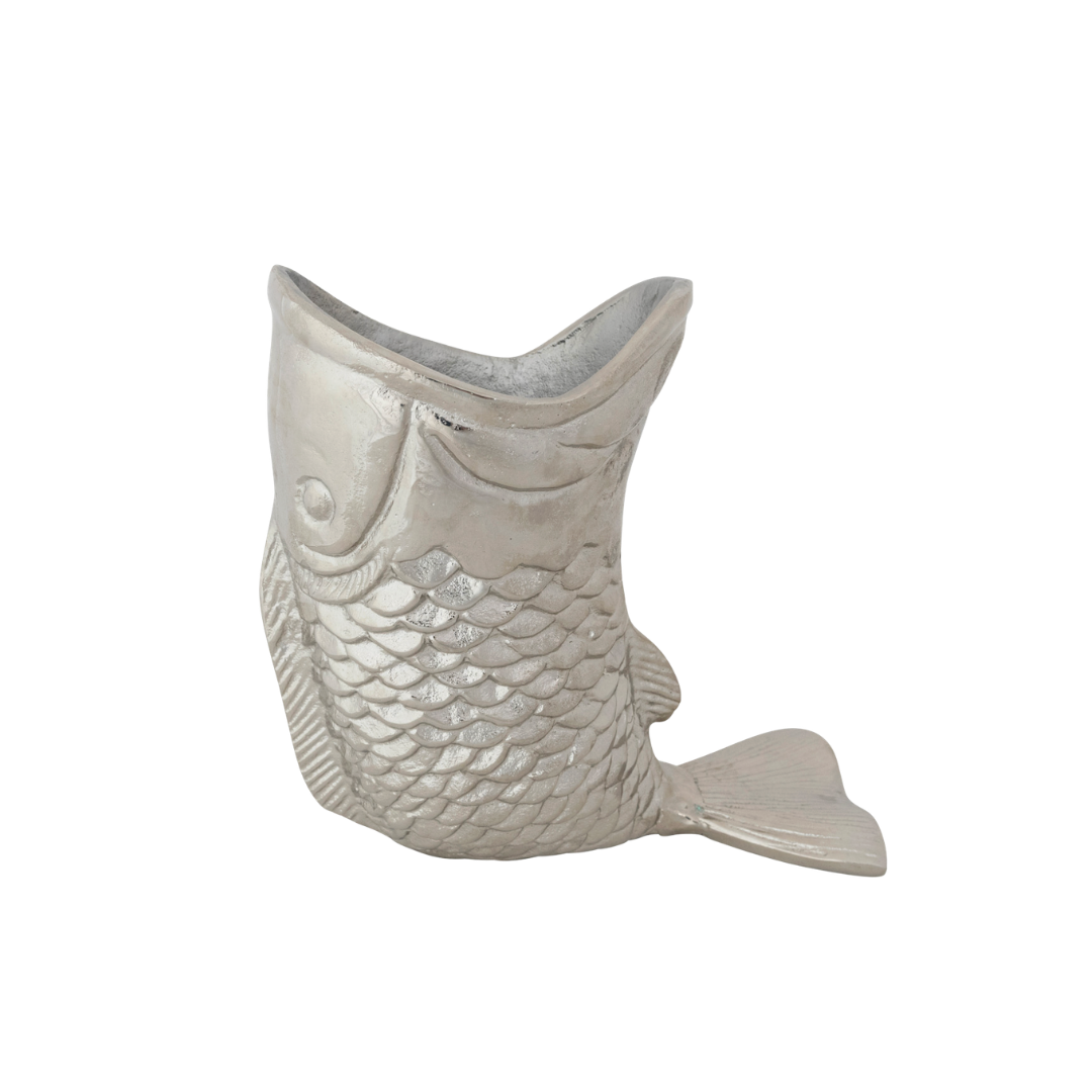 Cast Aluminum Fish Shaped Bottle Holder