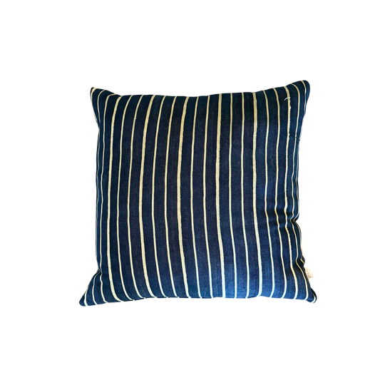 Navy + White Stripe 20" Pillow