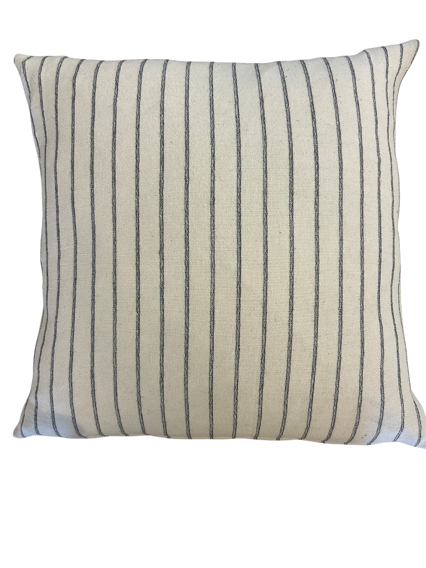 Linen Flax and Black Stripe Pillow