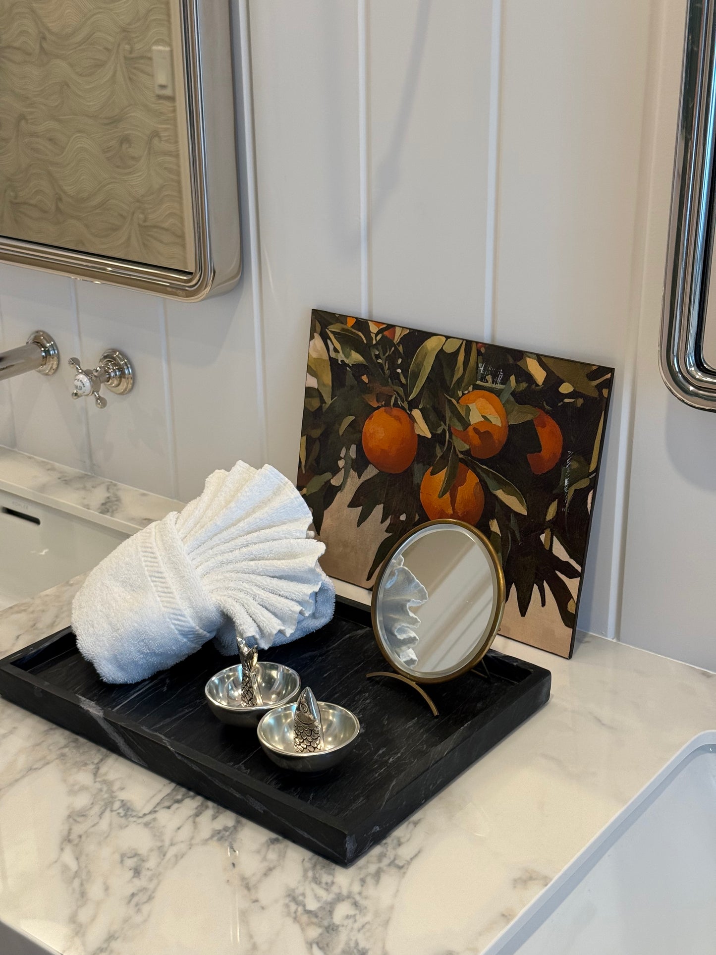 Antique Brass Mirror