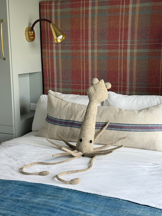 Handmade Wool Felt Squid