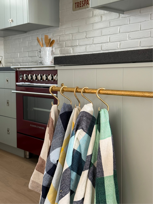 Microfibre Tea Towel with Plaid Pattern