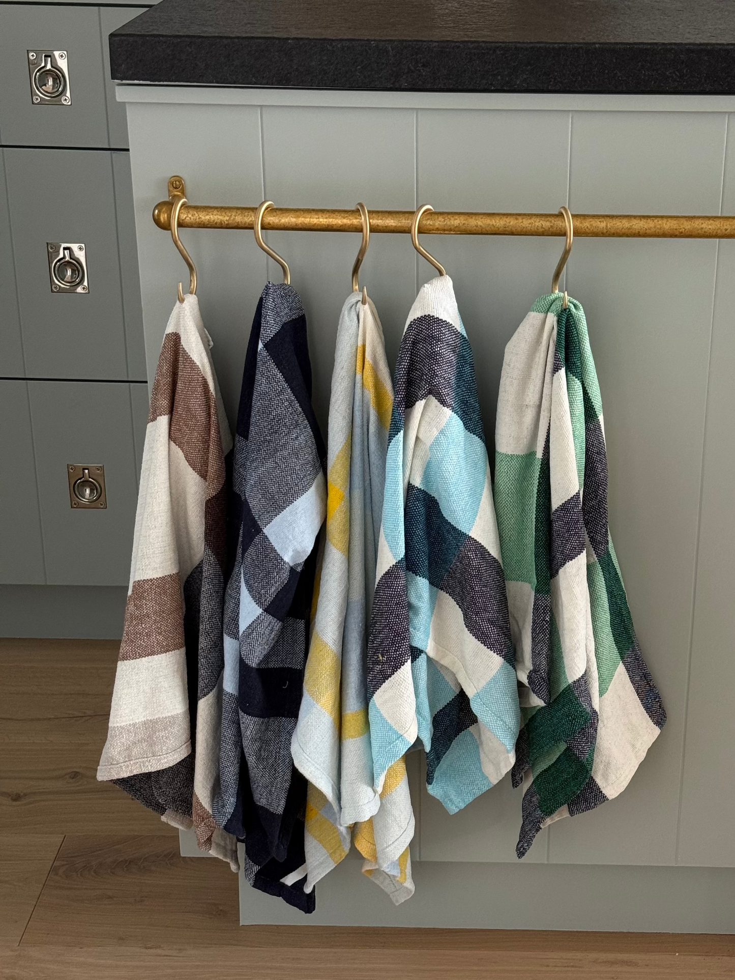 Microfibre Tea Towel with Plaid Pattern