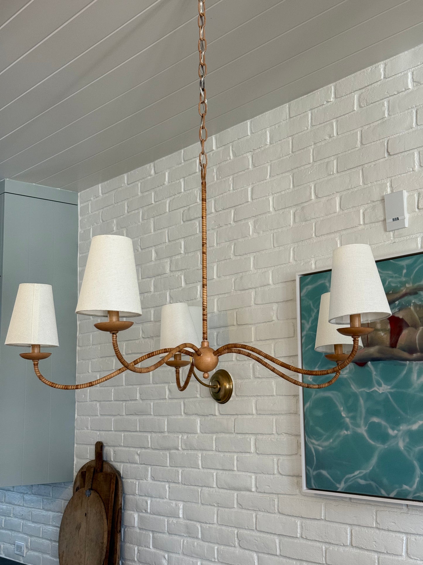 Saxon Small Tan Chandelier