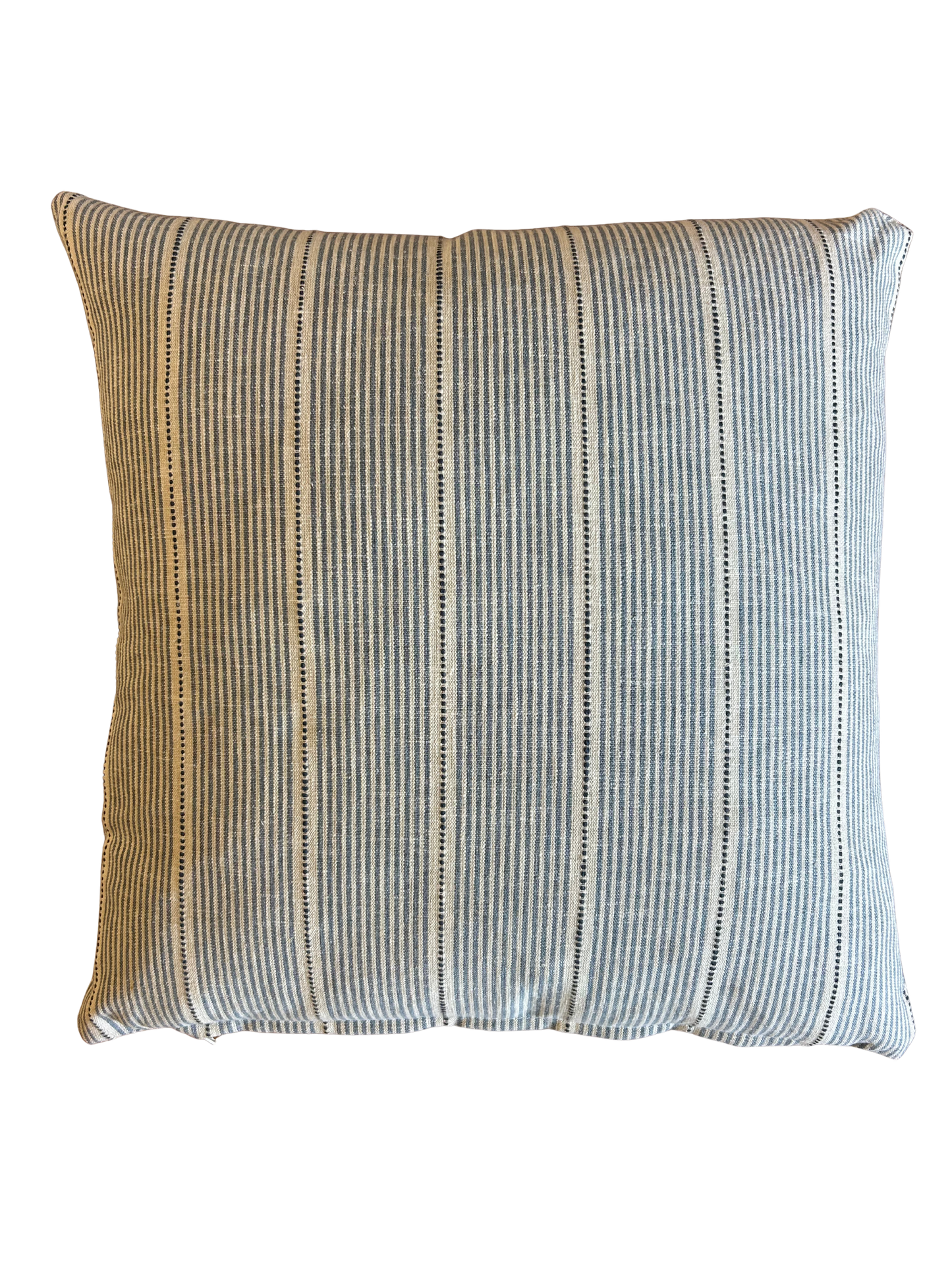 Blue and Cream Stripe Pillow