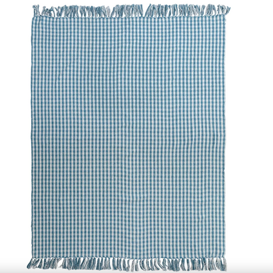 Gingham Blue Blanket