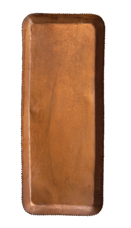 Metal Tray with Beaded Edge