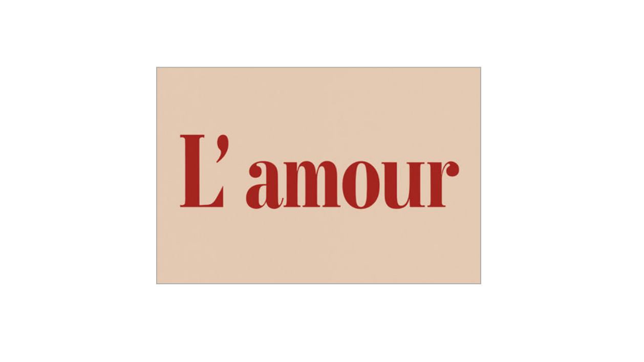 L'amour Wall Art Print