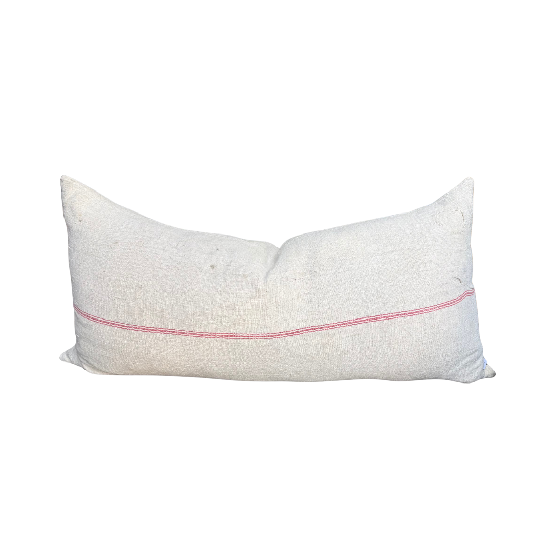 Vintage Cream with Red Stripe Lumbar