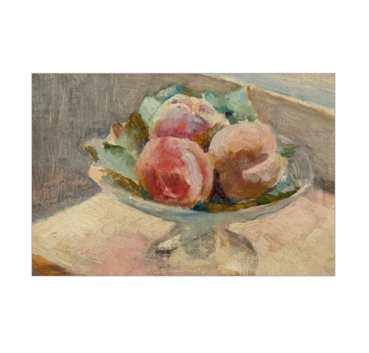 Bowl of Peaches Oil Painting Artist Board